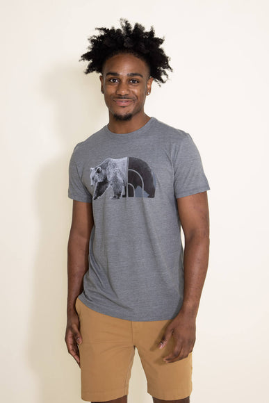The North Face Tri Blend Bear T-Shirt for Men in Grey Heather