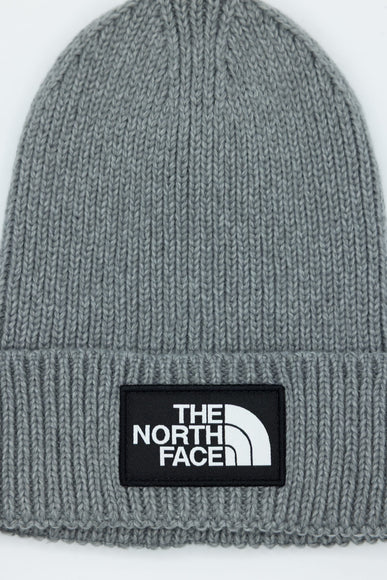 The North Face Youth Logo Cuffed Beanie in Grey Heather | NF0A8CGU-DYY