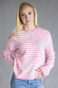 Things Between Piper Cardigan for Women in Bubblegum Stripe