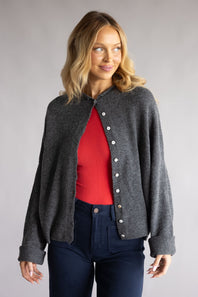 Things Between Piper Cardigan for Women in Charcoal
