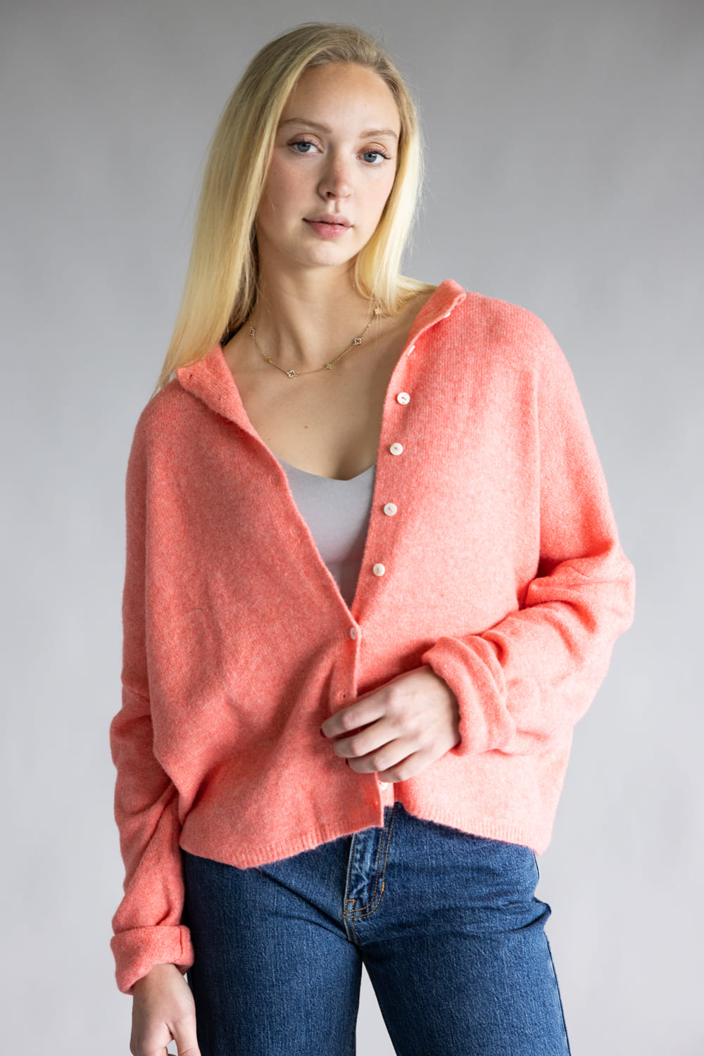 Things Between Piper Cardigan for Women in Peach