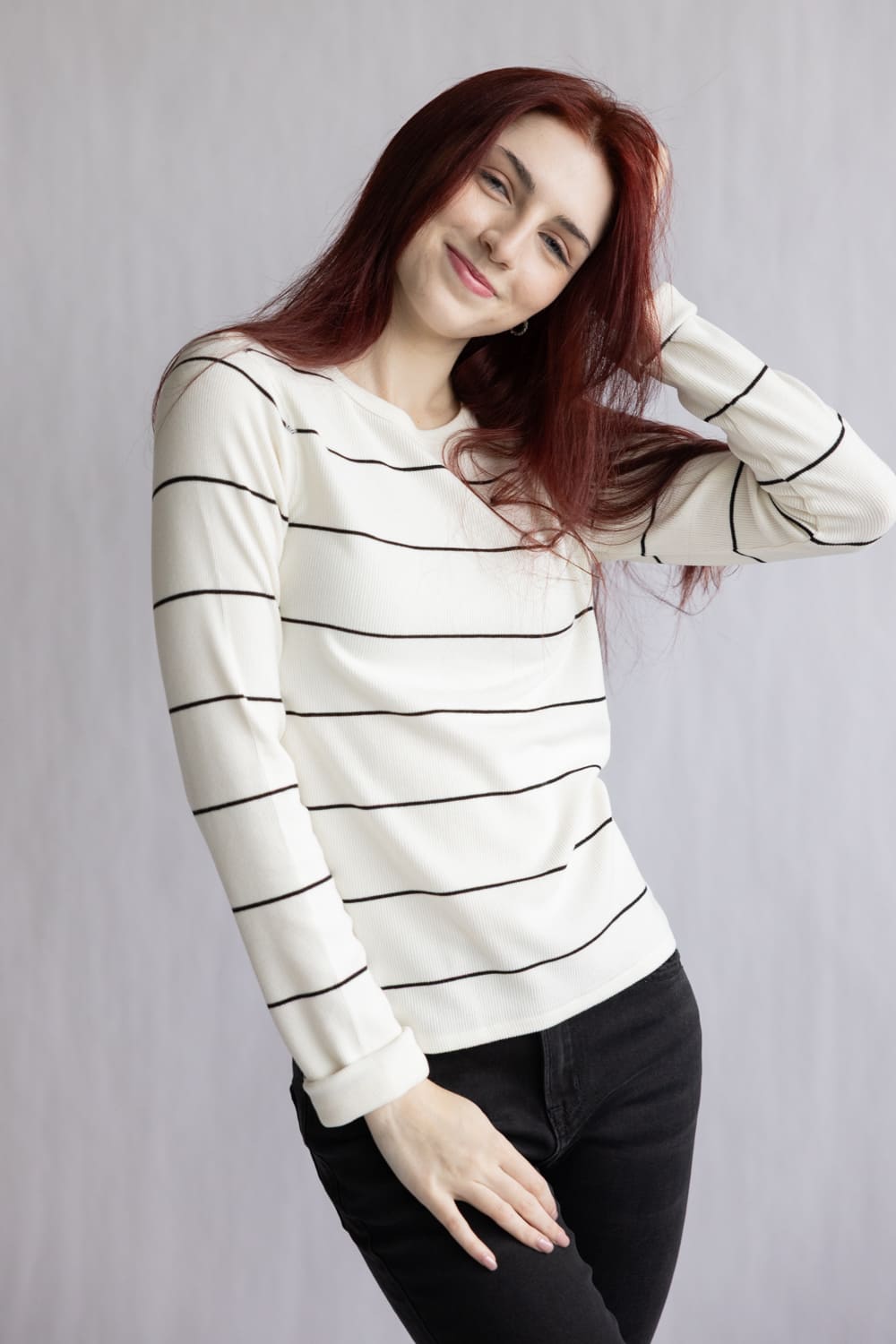 Thread & Supply Alder Top for Women in Ivory Black