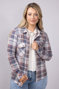 Thread & Supply Cassin Soft Luxe Button Up Shirt in Vintage Indigo Plaid