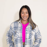 Thread & Supply Chandler Shacket for Women in Blue Plaid