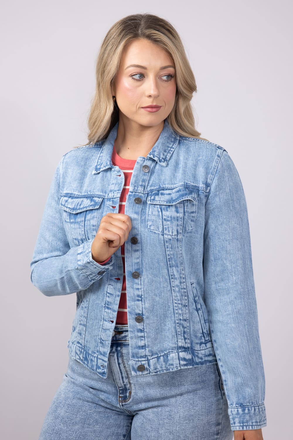 Thread & Supply Jackie Denim Jacket for Women in Medium Wash