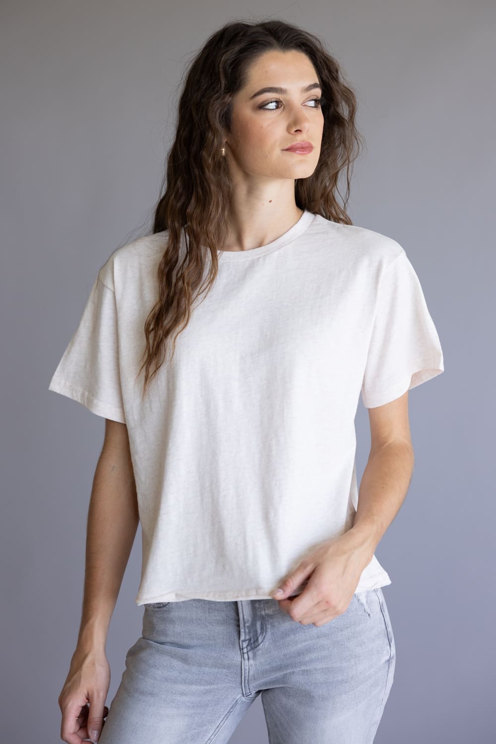 Thread & Supply Katelin T-Shirt for Women in Pink Oatmeal