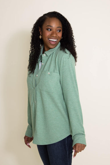 Thread & Supply Lewis Button Up Shirt for Women in Green