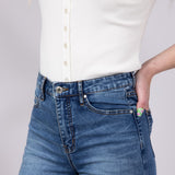 Thread & Supply Rowan Terry Mid-Rise Stretch Denim Shorts for Women