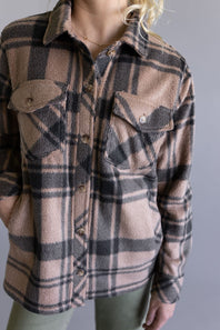 Thread & Supply Santa Fe Jacket for Women in Pecan Black Plaid