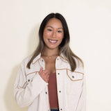 Thread & Supply Angela Button Up Jacket in White