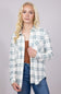 Thread & Supply Lewis Soft Luxe Button Up Shirt for Women in Ivory/Mint Plaid