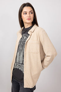 Thread & Supply Lewis Soft Luxe Button Up Shirt for Women in Striped Iced Coffee