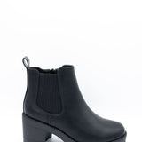 Top Moda Bianca Lug Booties for Women in Black | BIANCA66-BLACK
