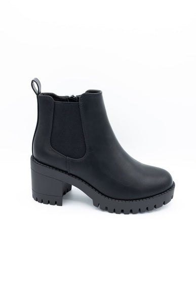 Top Moda Bianca Lug Booties for Women in Black | BIANCA66-BLACK