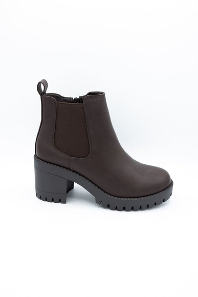 Top Moda Bianca Lug Booties for Women in Brown