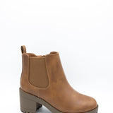Top Moda Bianca Lug Booties for Women in Tan