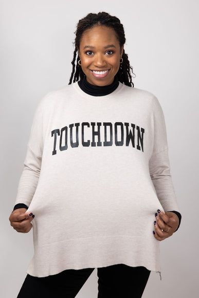 Touchdown Sweater for Women in Warm Grey