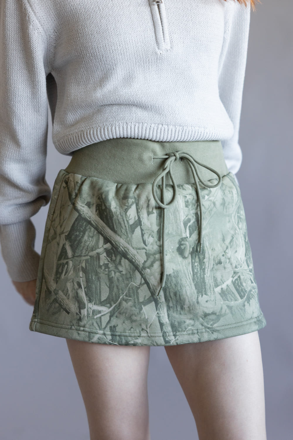 Tree Camo Mini Skort for Women in Sage Camo