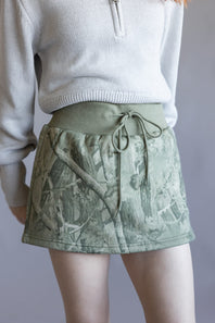 Tree Camo Mini Skort for Women in Sage Camo