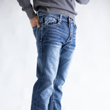 True Luck Bo Bootcut Stretch Jeans for Men