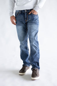 True Luck Dow Bootcut Stretch Jeans for Men