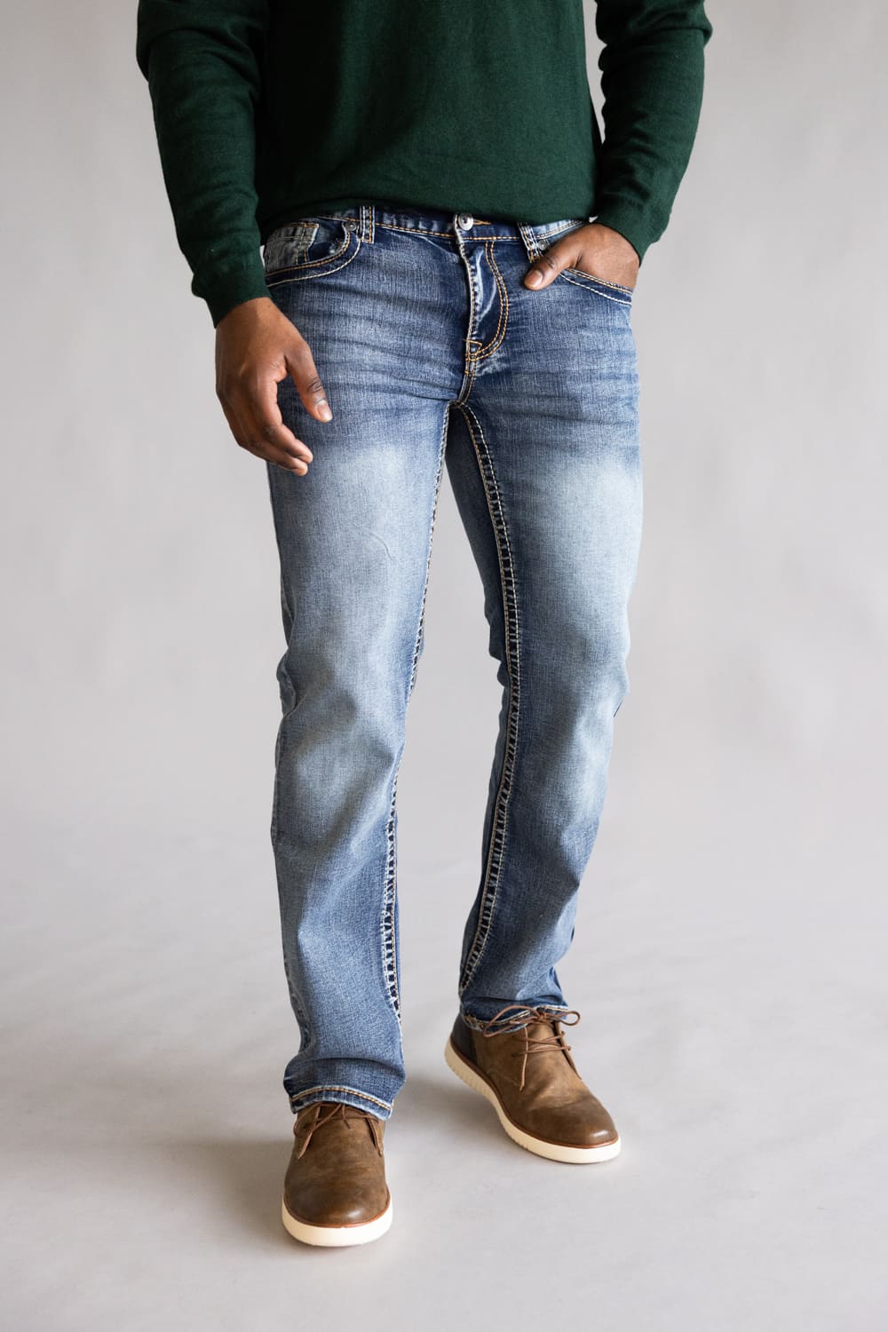 True Luck Lucian Bootcut Jeans for Men | TL24112604 – Glik's