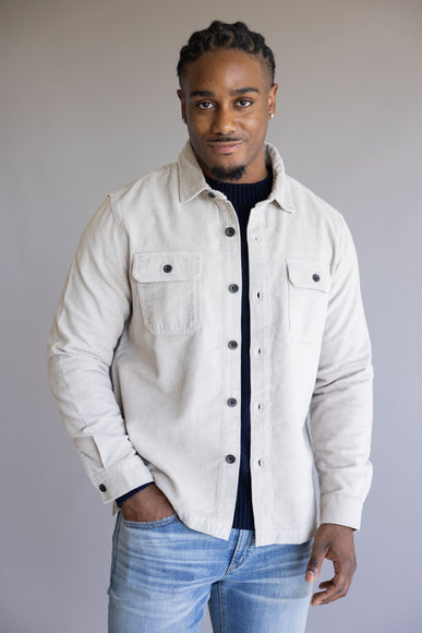 Union Corduroy Shacket for Men in Light Grey