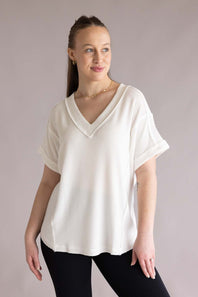 Urban Rib Top for Women in Off White
