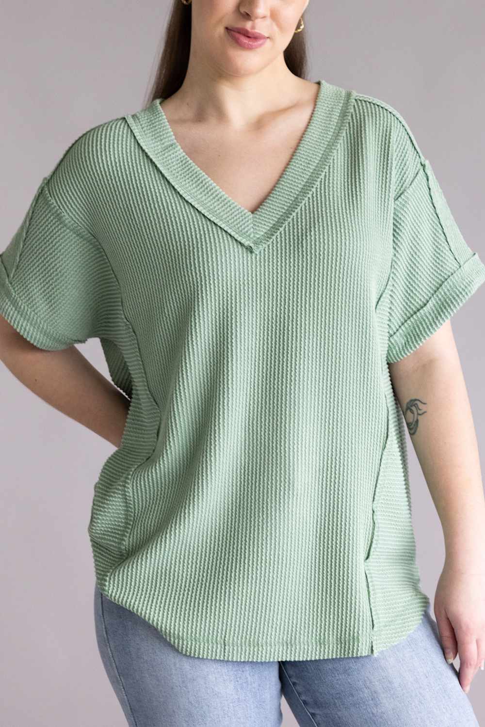 Urban Rib Top for Women in Sage