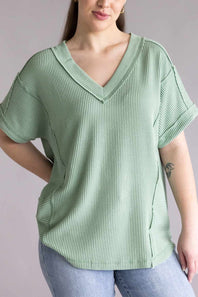Urban Rib Top for Women in Sage