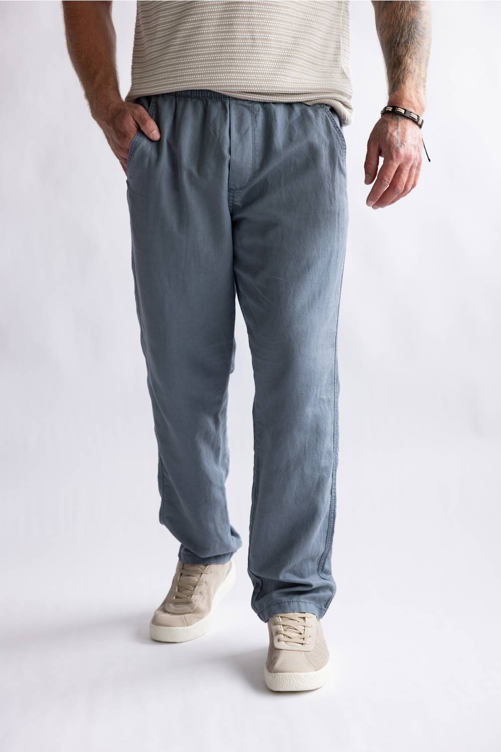 Union Pacifica Linen Pants for Men in Gravity