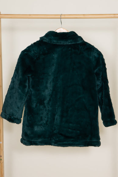 Youth Faux Fur Coat for Girls in Green
