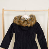 Youth Micro-Tech Coat for Girls in Black