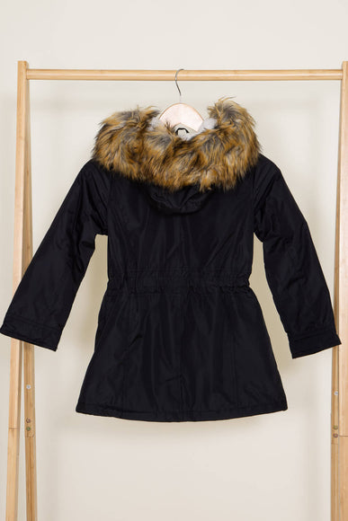 Youth Micro-Tech Coat for Girls in Black