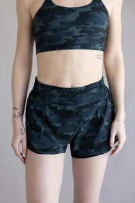 Local Girl Vista Shorts for Women in Black Camo