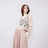 Floral Midi Skirt for Women in Pink