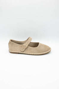 Berness Volante Suede Mary Janes Flats for Women in Beige