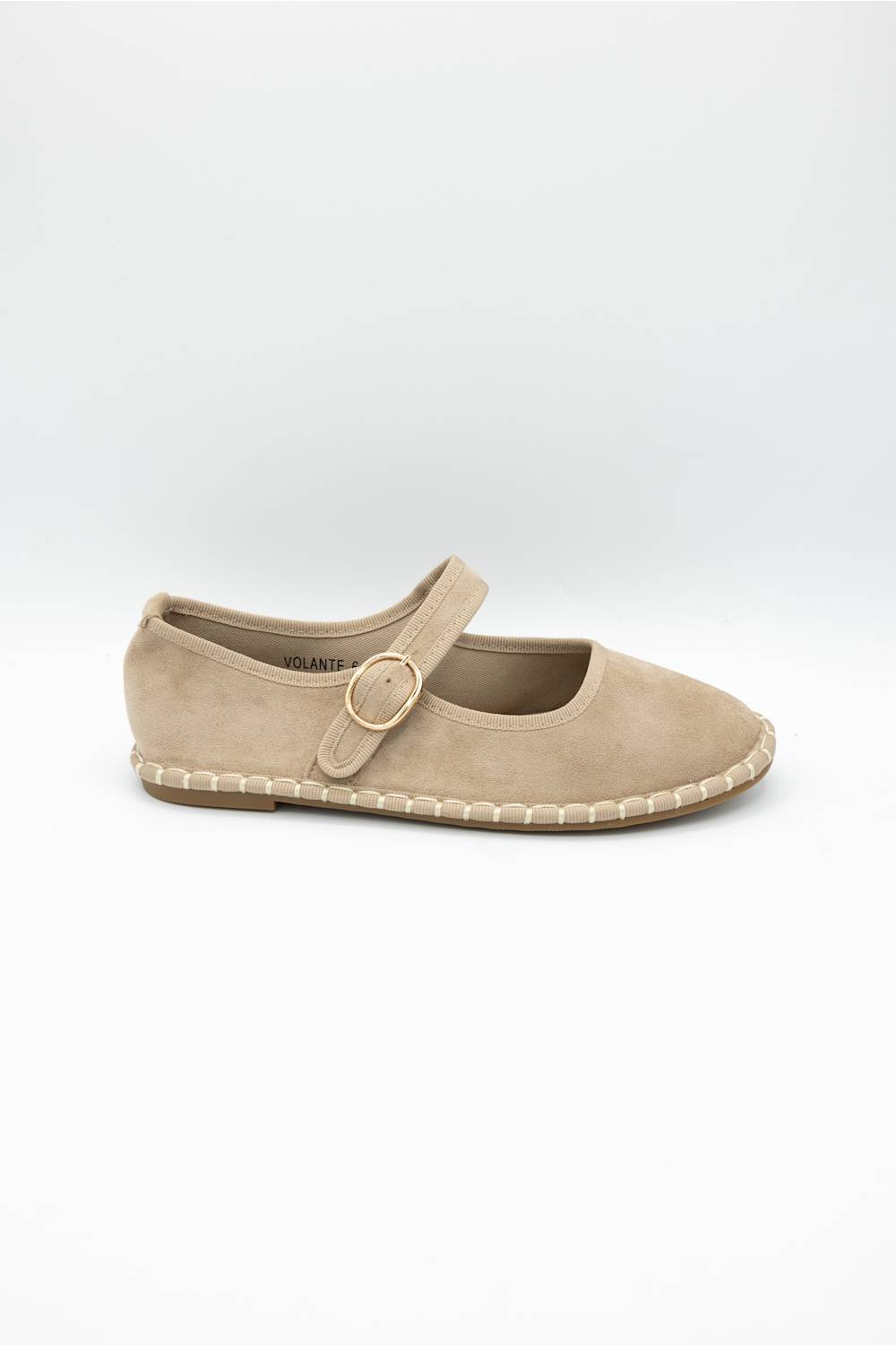 Berness Volante Suede Mary Janes Flats for Women in Beige