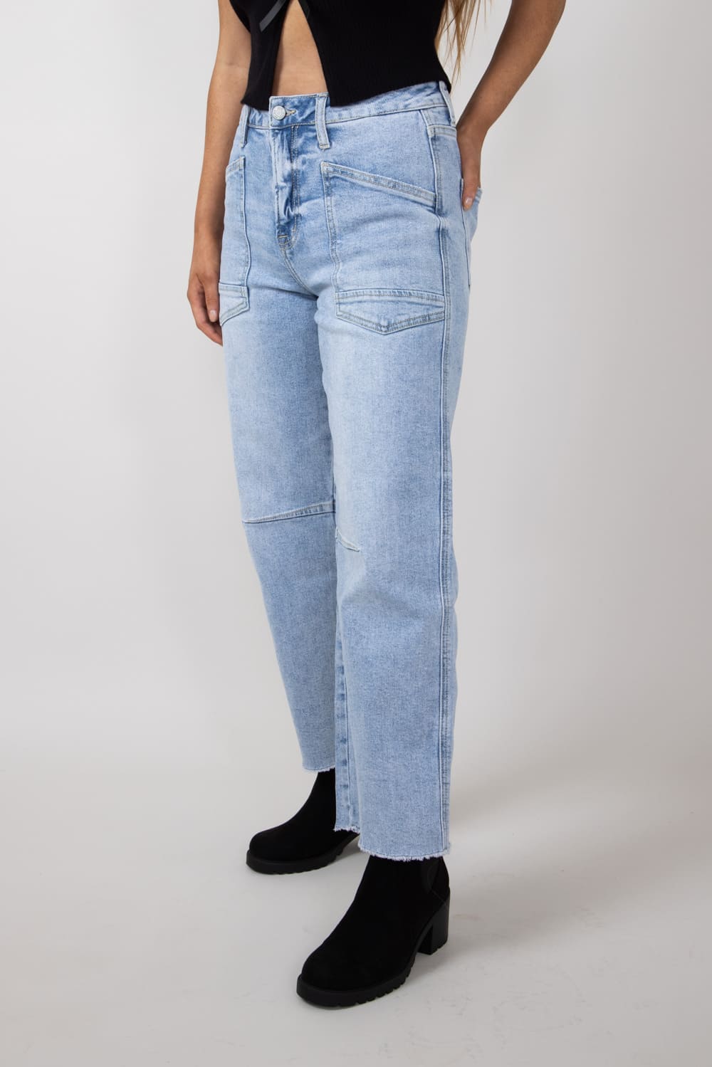 Vervet High Rise Baggy Barrel Jeans for Women | V3575 – Glik's