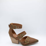 Very G Irina 3 Buckle Heels for Women in Tan