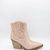 Very G Maze Stone Cowboy Booties for Women in Rose Gold Pink