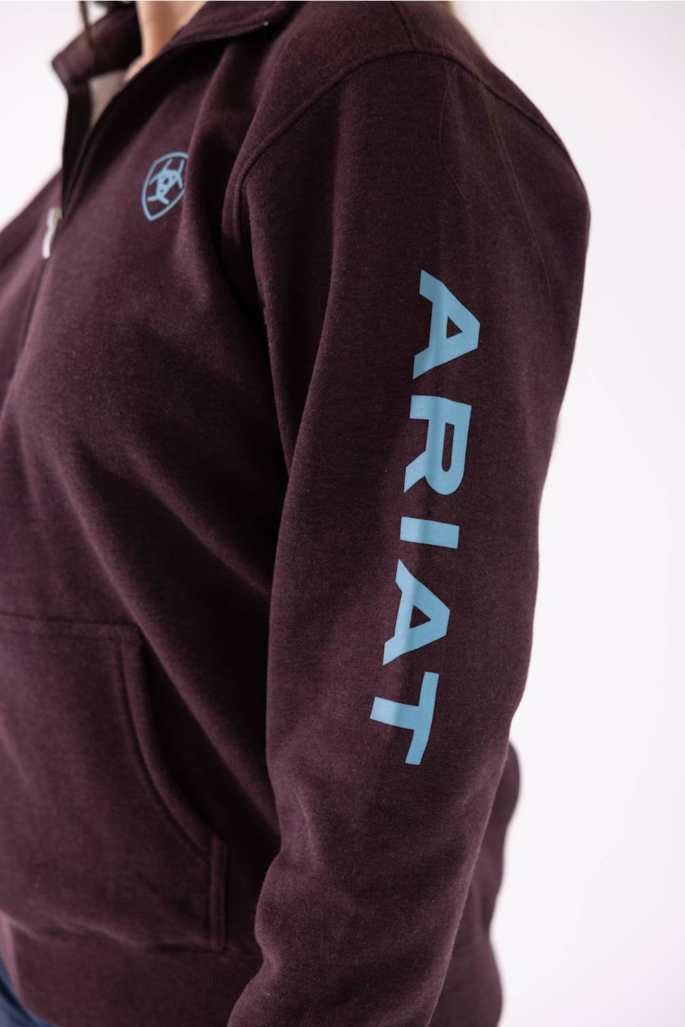 plum sweatshirt on women