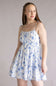 Blu Pepper Tiered Floral Dress for Women in Blue