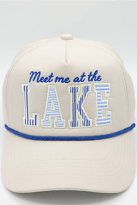 Meet Me at the Lake Trucker Hat in Beige