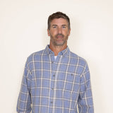 Weatherproof Vintage Burnout Flannel for Men in Sky Blue