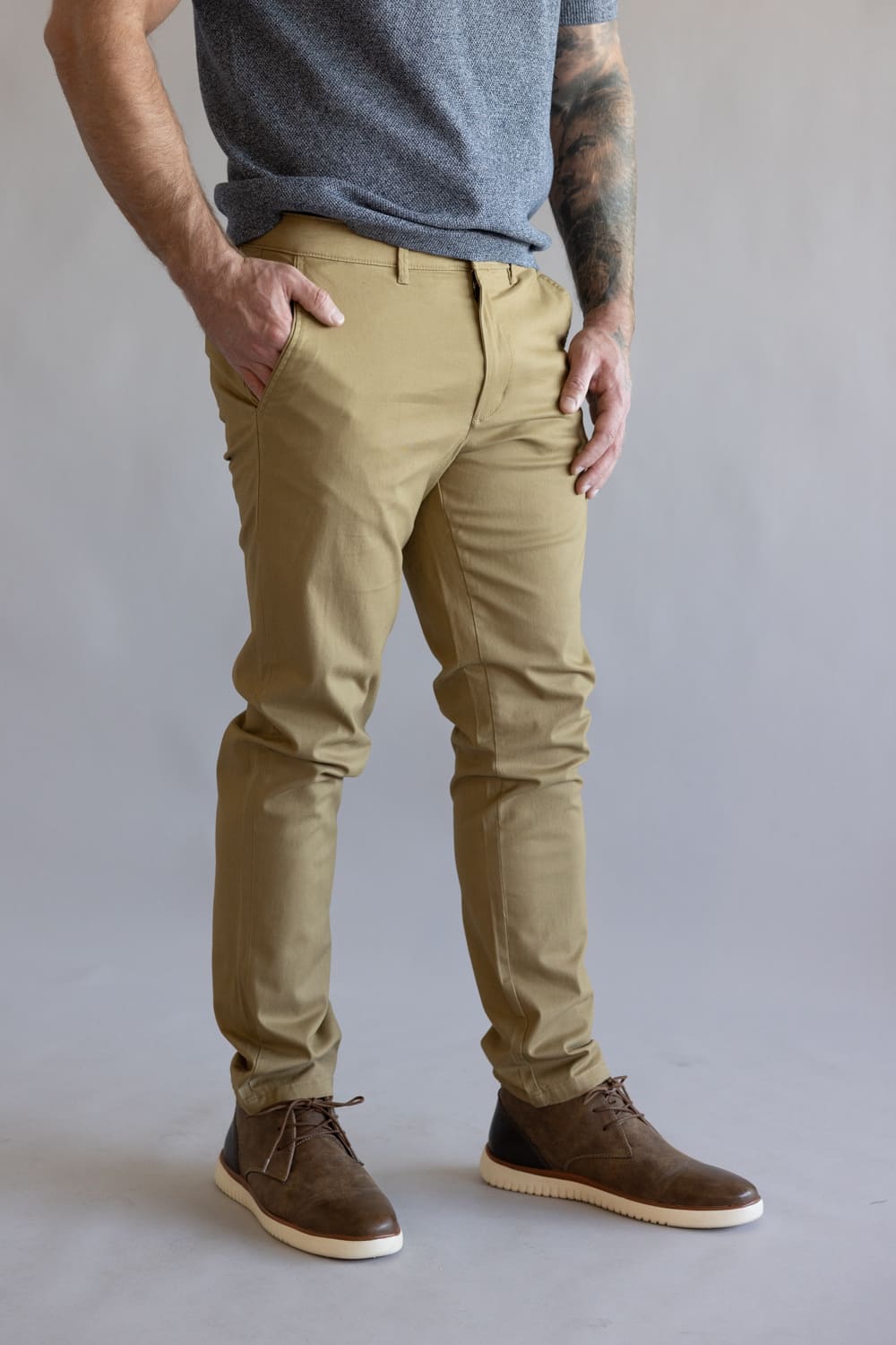 Weatherproof Vintage Leader Chino Pants for Men in Khaki