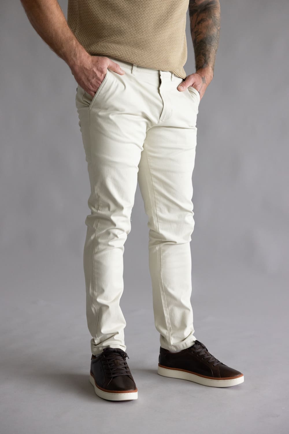 Weatherproof Vintage Leader Chino Pants for Men in Sandstorm