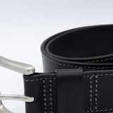 Weatherproof Vintage Leather Belt for Men in Black