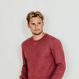 Weatherproof Vintage Long Sleeve Waffle Crewneck Shirt for Men in Red