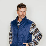 Weatherproof Vintage Quilted Vest for Men in Blue